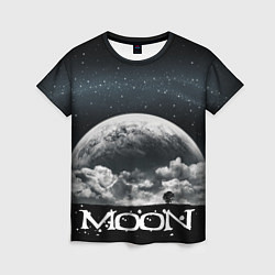 Женская футболка Moon - луна 3d