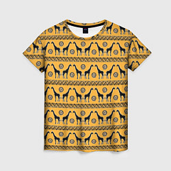 Футболка женская Жирафы Сафари, цвет: 3D-принт