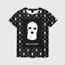 Женская футболка Узор Black Ski Mask Dope Street Market