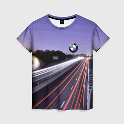 Женская футболка BMW Ночная трасса