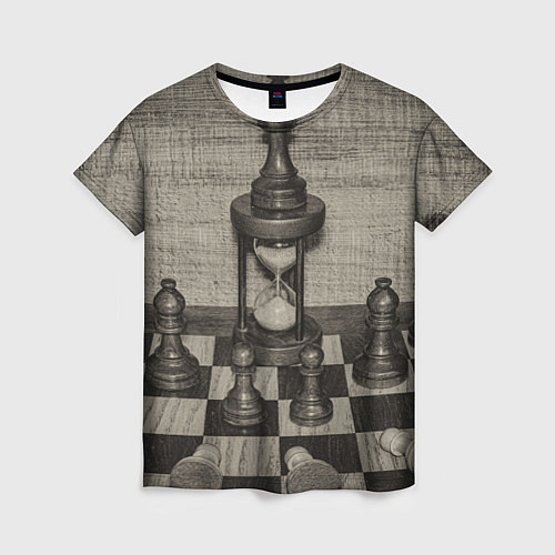 Женская футболка Старинные шахматы / 3D-принт – фото 1