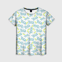 Женская футболка YOGA лотос