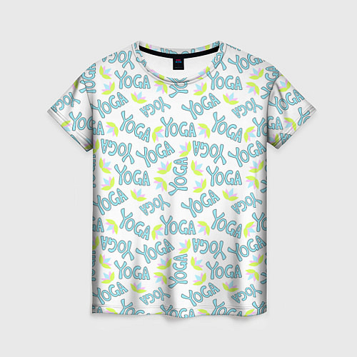 Женская футболка YOGA лотос / 3D-принт – фото 1