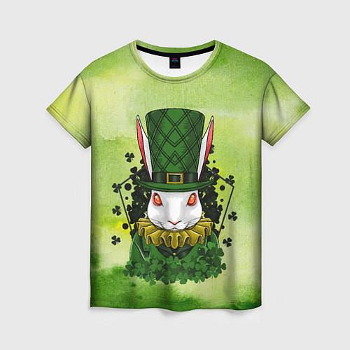 Женская футболка Кролик в шляпе / 3D-принт – фото 1