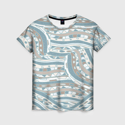 Женская футболка Абстрактный геометрический узор / 3D-принт – фото 1