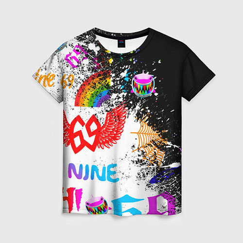 Женская футболка 6ix9ine сикс найн / 3D-принт – фото 1