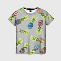 Женская футболка Узорные ананасы