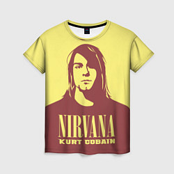 Футболка женская Nirvana - Kurt Cobain, цвет: 3D-принт