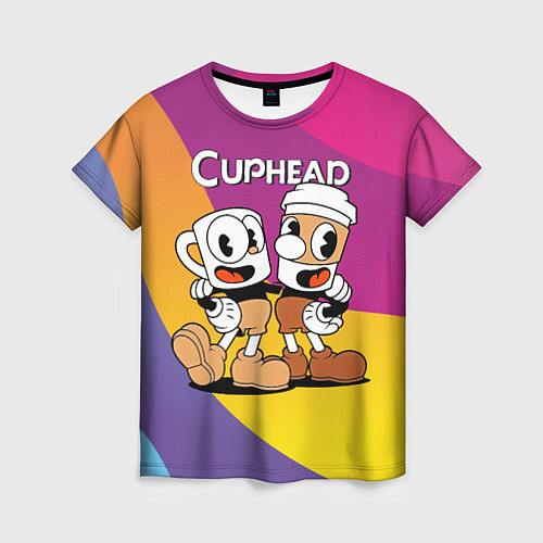 Женская футболка Cuphead Show Чашечки / 3D-принт – фото 1