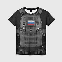 Футболка женская Бронежилет армии России, цвет: 3D-принт