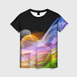 Женская футболка Цветной дым Color pattern