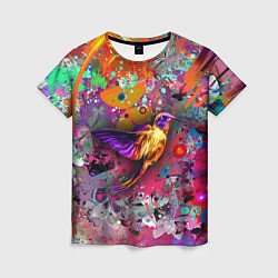 Футболка женская Колибри Floral Pattern, цвет: 3D-принт