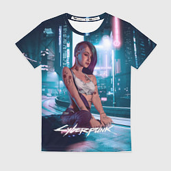 Женская футболка Jydy cyberpunk2077