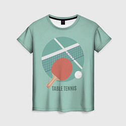 Футболка женская TABLE TENNIS Теннис, цвет: 3D-принт