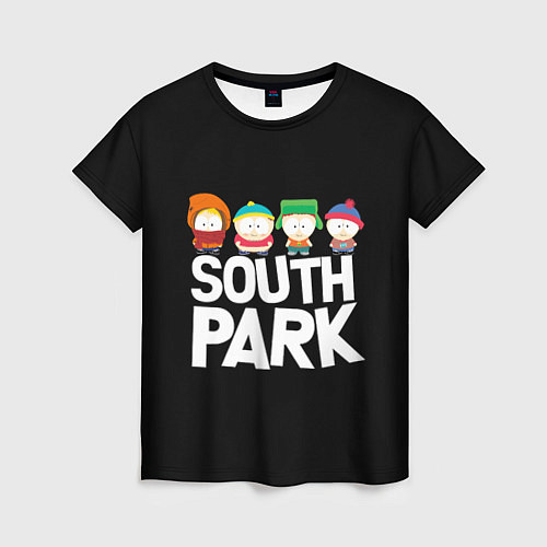Женская футболка Южный парк мультфильм - персонажи / 3D-принт – фото 1