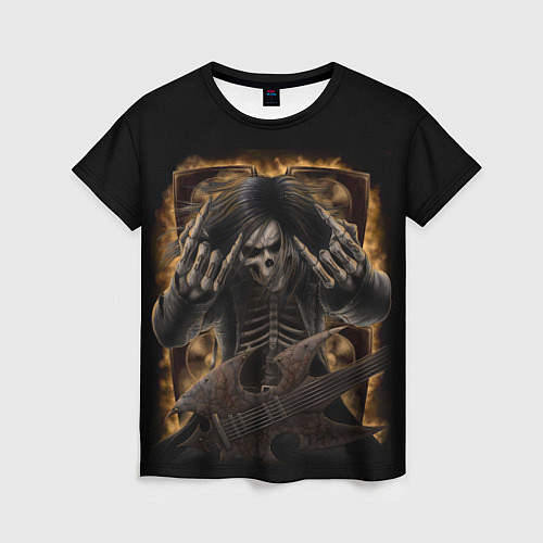Женская футболка Мертвая рок-звезда / 3D-принт – фото 1