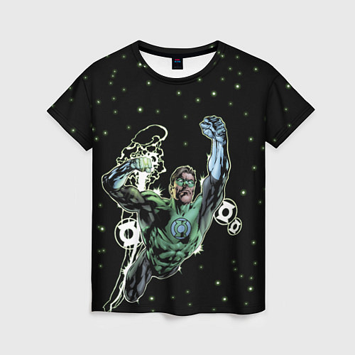 Женская футболка Космический защитник - Зеленый Фонарь / 3D-принт – фото 1