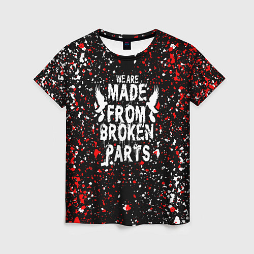 Женская футболка HOLLYWOOD UNDEAD брызги красок / 3D-принт – фото 1