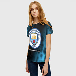 Футболка женская МАНЧЕСТЕР СИТИ Manchester City 5, цвет: 3D-принт — фото 2
