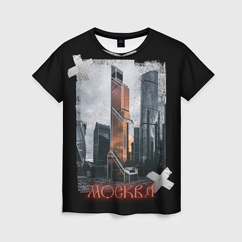 Женская футболка Москоу Сити / 3D-принт – фото 1