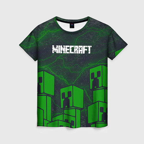 Женская футболка Minecraft майнкрафт Зомби / 3D-принт – фото 1