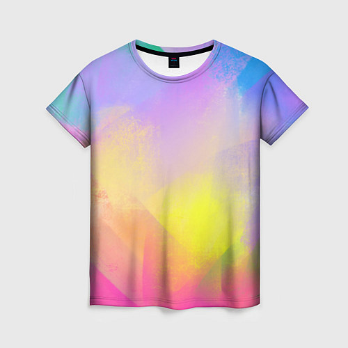 Женская футболка Красочный неон / 3D-принт – фото 1