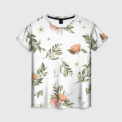 Женская футболка Цветы Цитрусовых Мандарин