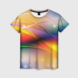 Женская футболка Абстрактные линии разных цветов