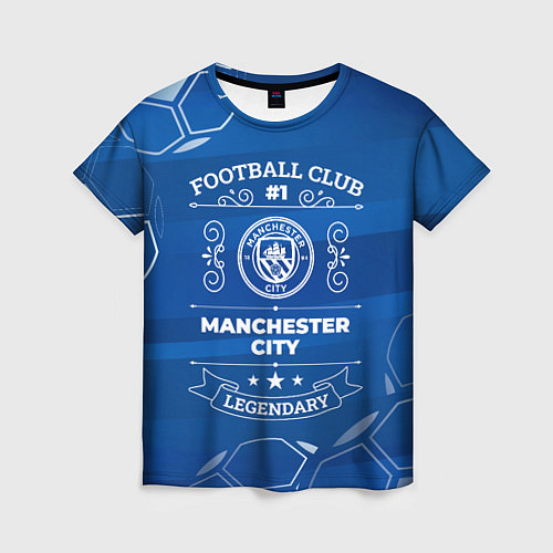 Женская футболка Manchester City FC 1 / 3D-принт – фото 1