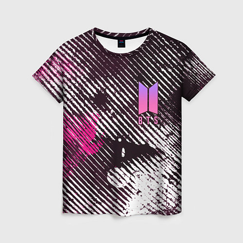 Женская футболка BTS КРАСКА / 3D-принт – фото 1