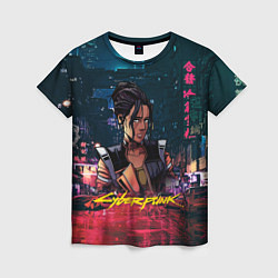 Женская футболка Панам Cyberpunk2077