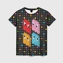 Женская футболка Pac-man пиксели