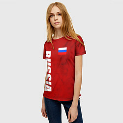 Футболка женская RUSSIA - RED EDITION - SPORTWEAR, цвет: 3D-принт — фото 2