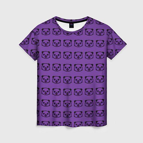 Женская футболка Purple Panda / 3D-принт – фото 1