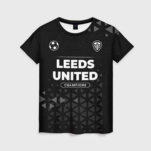 Женская футболка Leeds United Форма Champions / 3D-принт – фото 1