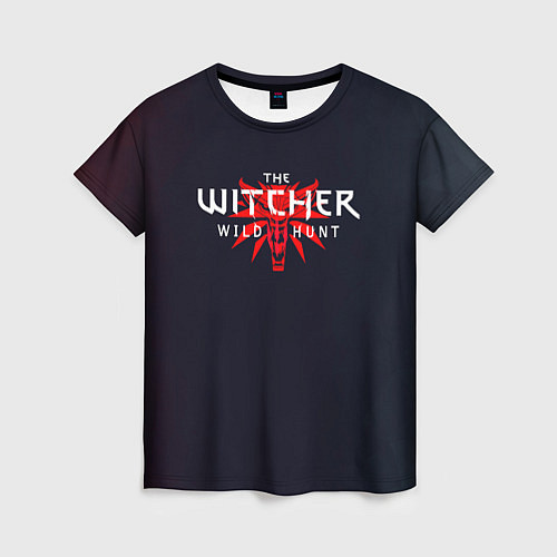 Женская футболка THE WITCHER MONSTER SLAYER ВОЛК / 3D-принт – фото 1