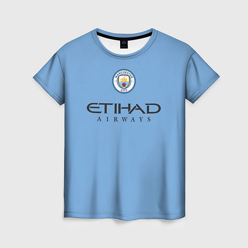 Женская футболка Manchester City Манчестер Сити Домашняя форма 2022 / 3D-принт – фото 1