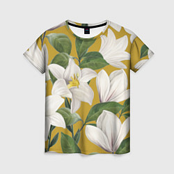 Женская футболка Цветы Белые Лилии