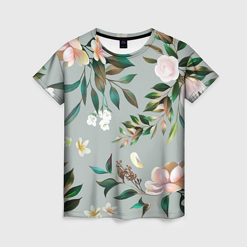 Женская футболка Цветы Цветочный Букет / 3D-принт – фото 1