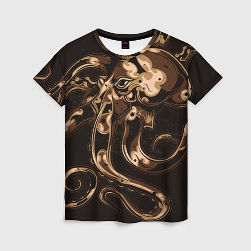 Женская футболка Мощный осьминог / 3D-принт – фото 1