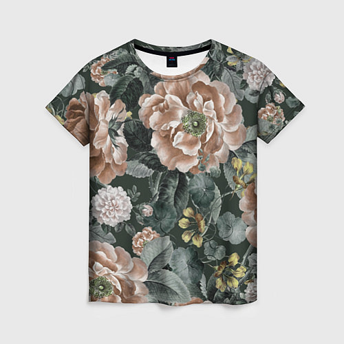 Женская футболка Цветы Анемоны Ночного Сада / 3D-принт – фото 1