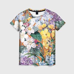 Женская футболка Цветы Красочный Лакфиоль