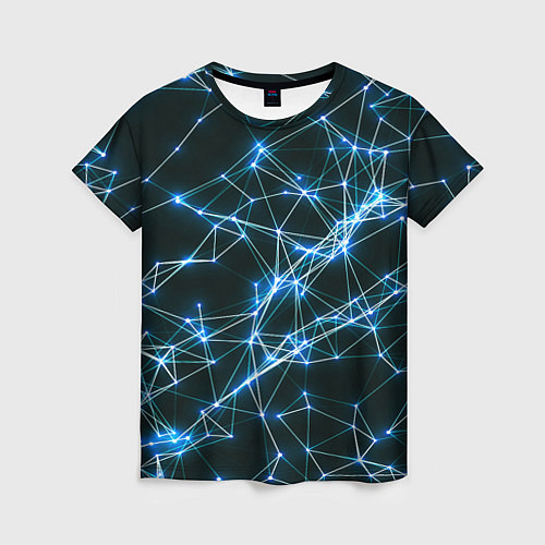 Женская футболка Нейронная сеть - фон / 3D-принт – фото 1