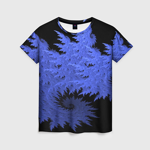 Женская футболка Абстрактный морозный узор Abstract frost pattern / 3D-принт – фото 1