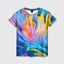 Женская футболка Красочный абстрактный паттерн Лето Colorful Abstra