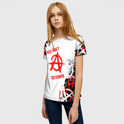 Футболка женская Все едет по плану - гражданская оборона, цвет: 3D-принт — фото 2