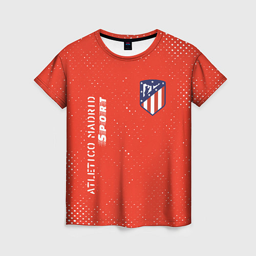 Женская футболка АТЛЕТИКО Atletico Madrid Sport Гранж / 3D-принт – фото 1