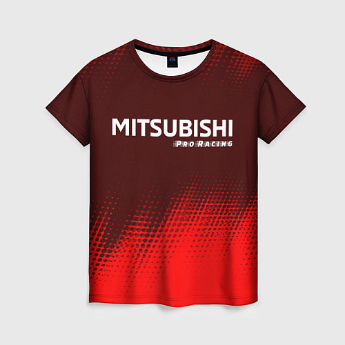 Женская футболка MITSUBISHI Pro Racing Абстракция / 3D-принт – фото 1