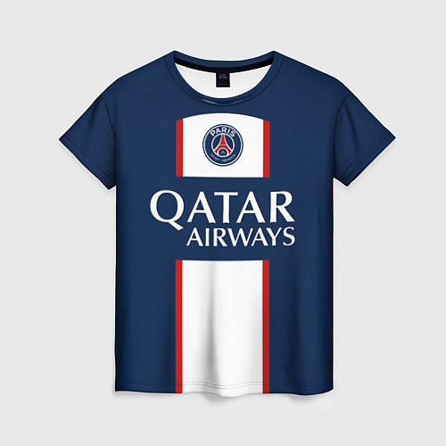 Женская футболка PSG NEYMAR JR ПСЖ НЕЙМАР ДОМАШНЯЯ ФОРМА 2223 / 3D-принт – фото 1