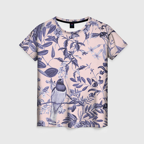 Женская футболка Цветы Флизелиновые Тропики / 3D-принт – фото 1